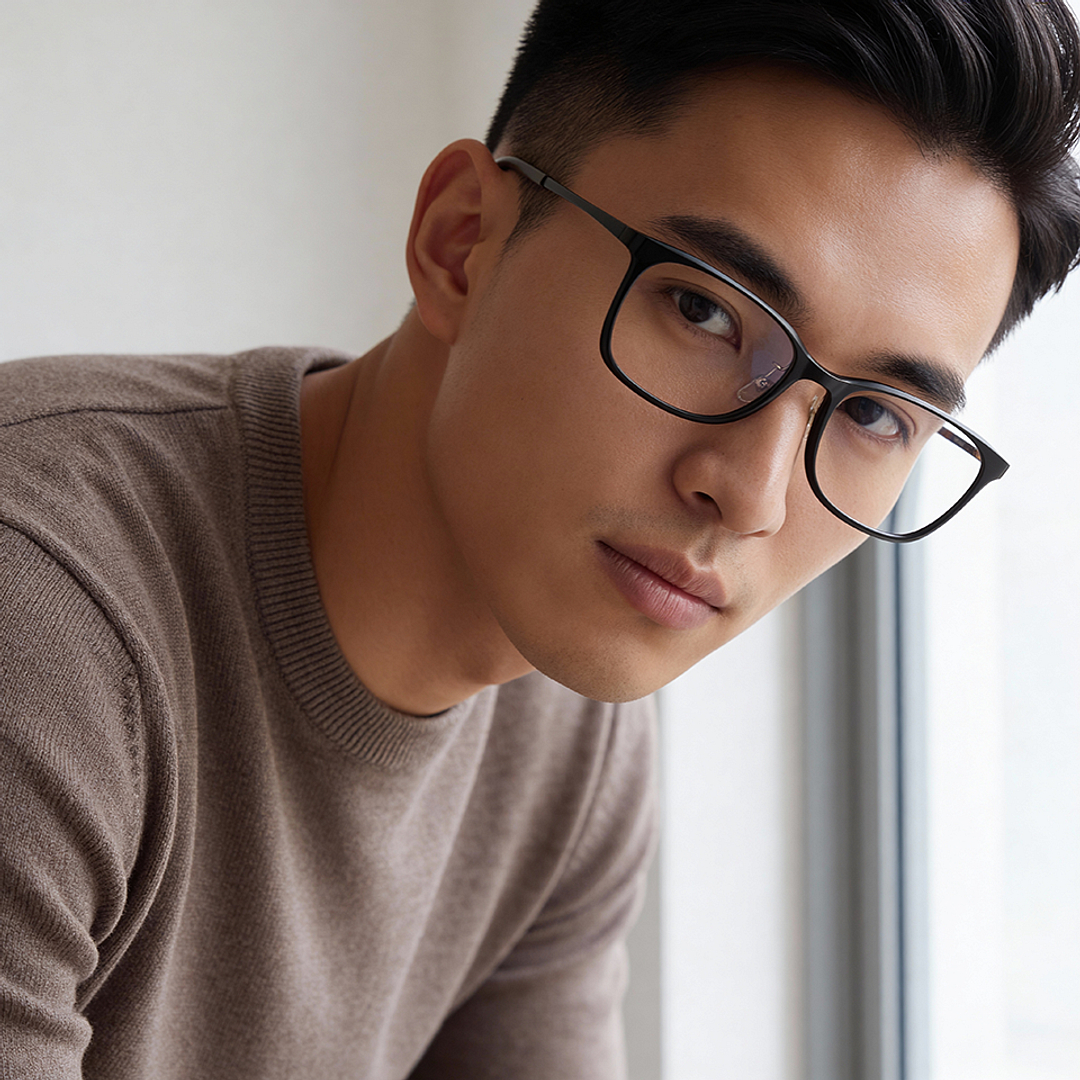 OWNDAYS | AIR Black Full Rim Wellington right side